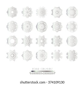 Vintage background. Victorian silver ornament