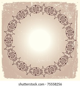 vintage background with vignettes.Abstract paper