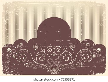 vintage background with vignettes.Abstract paper for text
