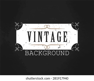 Vintage background white, ornament vector illustration