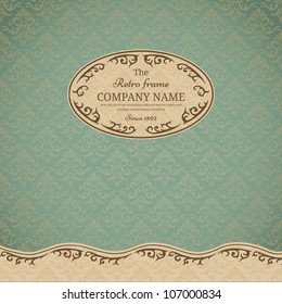 Vintage background wit ornate frame