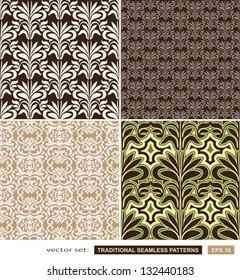 Vintage backgrounds, classic ornament, beautiful seamless pattern, vector wallpaper, floral fashion fabric and wrapping with graphic floral art elements, swatch fabric, artistic decoration and design