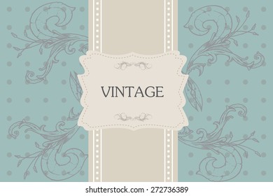 Vintage background.Vintage design template.Abstract vector illustration.