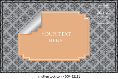 Vintage background.Vintage sticker template.Vector illustration.