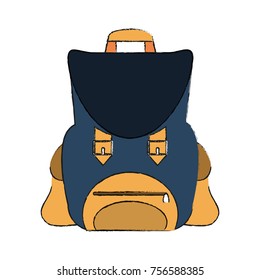 Vintage backpack isolated