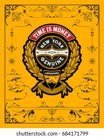 Vintage Badge with design elements