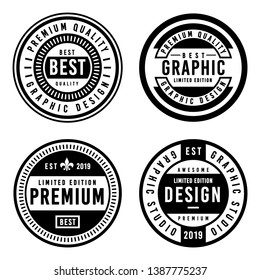 A Vintage badge design set.