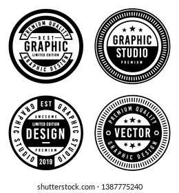 A Vintage badge design set.