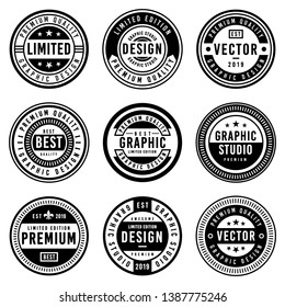 A Vintage badge design set.