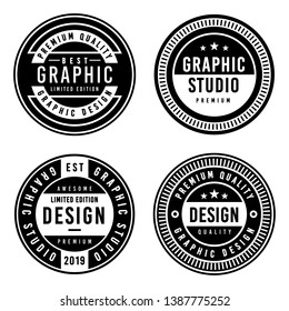 A Vintage badge design set.