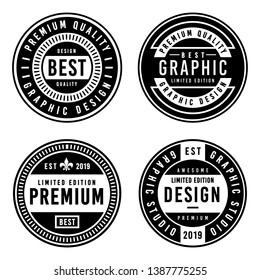 A Vintage badge design set.