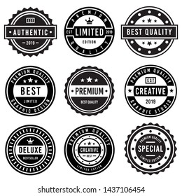 A Vintage Badge Design Set.