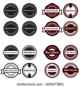 Un conjunto de diseño de insignias de época.