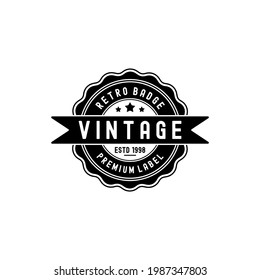 Vintage Badge Emblem Retro Classic Premium Label Logo Tamplate