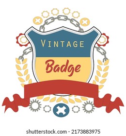 Vintage Badge and Emblem Template Vector Illustration