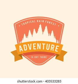 vintage badge forest 