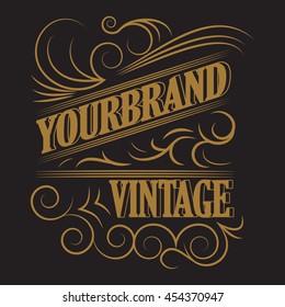 Vintage badge, frame blackboard typography label, vector illustration