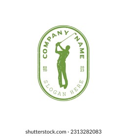 Vintage badge golf logo design