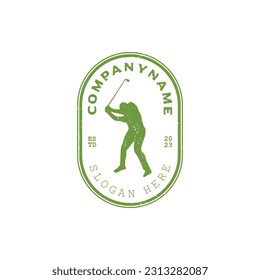 Vintage badge golf logo design