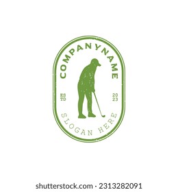 Vintage badge golf logo design