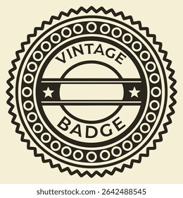 Vintage Badge Graphic Design Template - Editable Vector