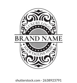 Vintage Badge label in black and white