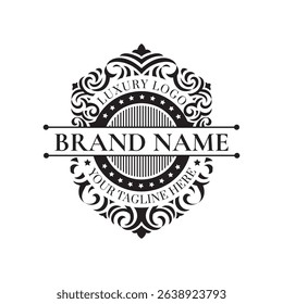 Vintage Badge label in black and white