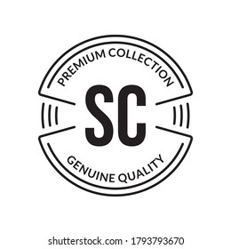 Vintage Badge, Label Or Logo. Outline Stamp Design. Premium, Genuine Quality Circle Emblem For Business And Fashion Typography. Vector Illustration.