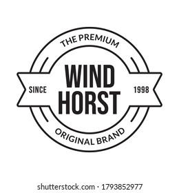 Vintage Badge, Label Or Logo. Outline Stamp Design. Premium Product, Original Brand Circle Emblem For Business And Fashion Typography. Vector Illustration.