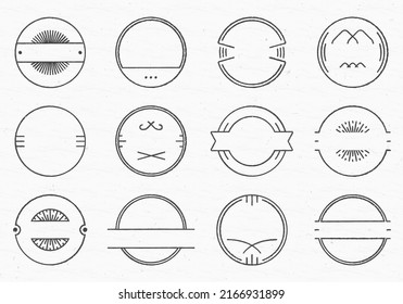 Vintage grunge stickers.ai Royalty Free Stock SVG Vector