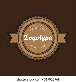 Vintage badge and label template. Design logotype elements. Retro tag emblem. Vector