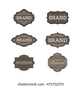 Vintage badge logo design template set l Brand identity collection l vector illustration