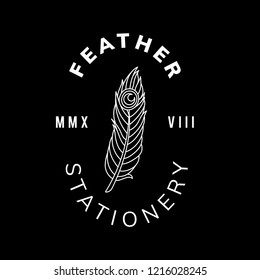 Vintage badge logo with text design vector