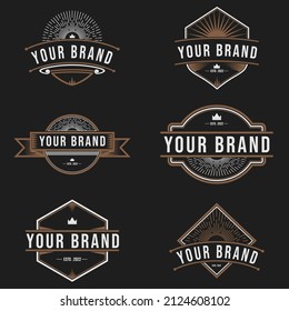 Vintage badge logo vector illustration for your company or brand