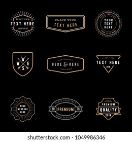 Vintage Badge Logos - Set of vintage minimal badge logo designs. 