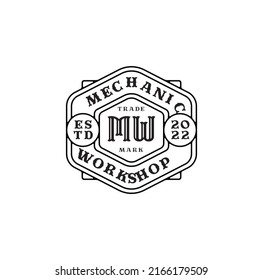 Vintage badge. Premium luxury logo emblem in retro style