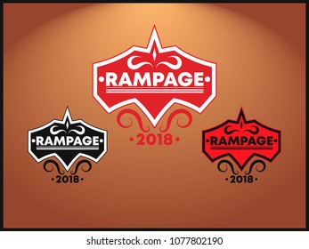 Vintage badge with spotlight background vector illustration design for t-shirt or printing