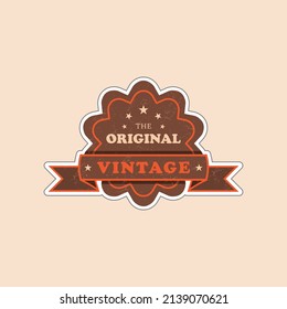 Vintage badge symbol design, very printable icon symbol. Sticker
