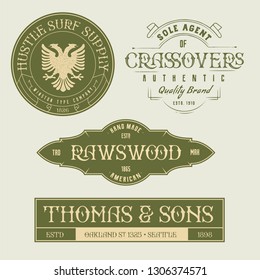 Vintage Badge Template For Label Design Poster Sign Invitation Graphic Packaging and More