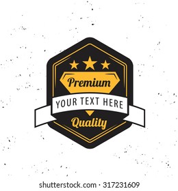 vintage badge template, label, vector illustration