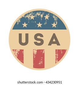 Vintage badge. USA flag