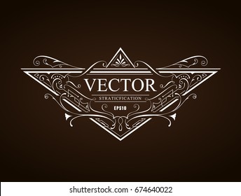 vintage badge western antique label hand drawn engraving retro vector illustration
