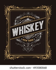 Vintage badge for whiskey packing