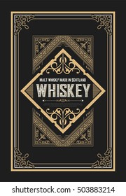 Vintage badge for whiskey packing