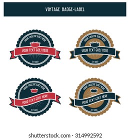 Vintage badge-label, premium quality