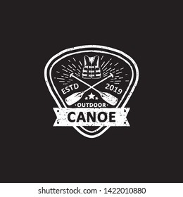 vintage badges of canoe  labels, emblems and logo