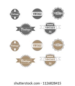Vintage badges in different colors as a vector in EPS format.
