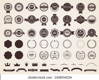 Premium product stamp logo design Royalty Free Vector Image