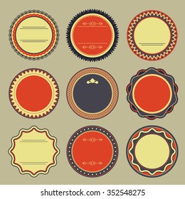 vintage badges and labels