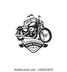 vintage badges of motorcycles and  garage